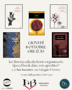 Giovedì 8 ottobre 2026 dalle 17.30 alle 19.30 – Speed Book