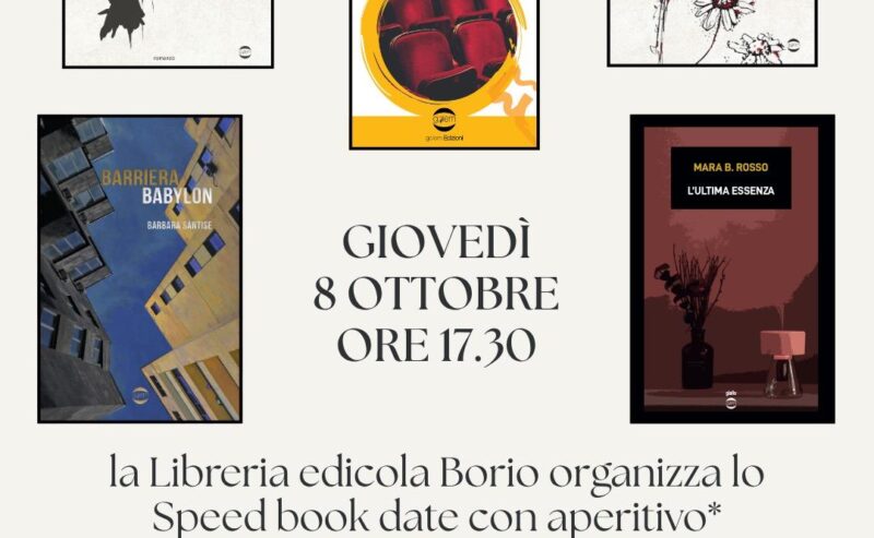 Giovedì 8 ottobre 2026 dalle 17.30 alle 19.30 – Speed Book